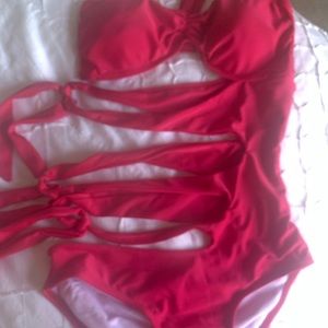 New trendy cut out monokini Swimsuit Strappy NWOT